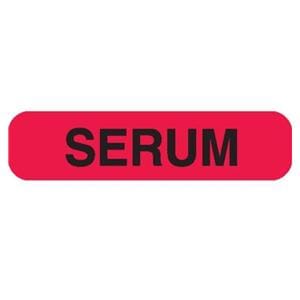Label Serum Red/Black Paper 1-5/8x3/8" 1000/Pk