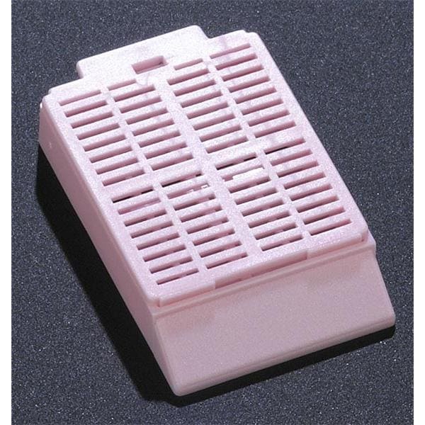 Tissue Embedding Cassette Pink Attached Lid Rectangular 1000/Ca