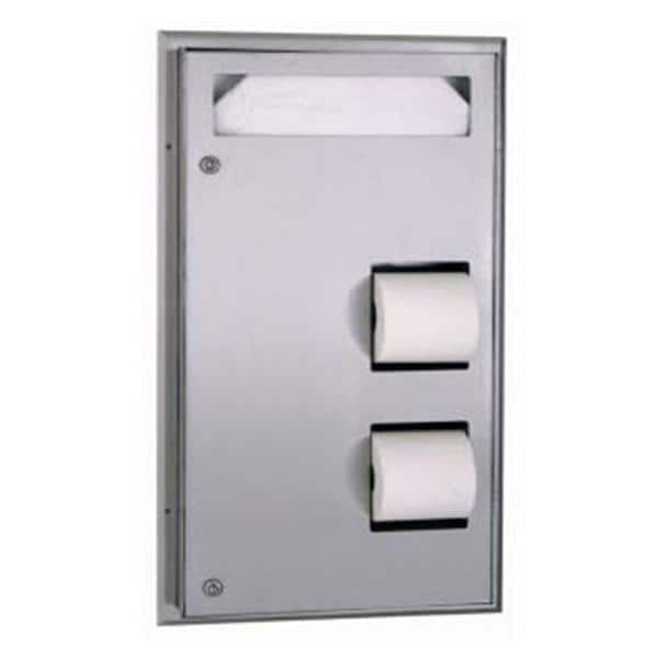 Toilet Tissue / Seat Cover Dispenser Satin Finish Ea