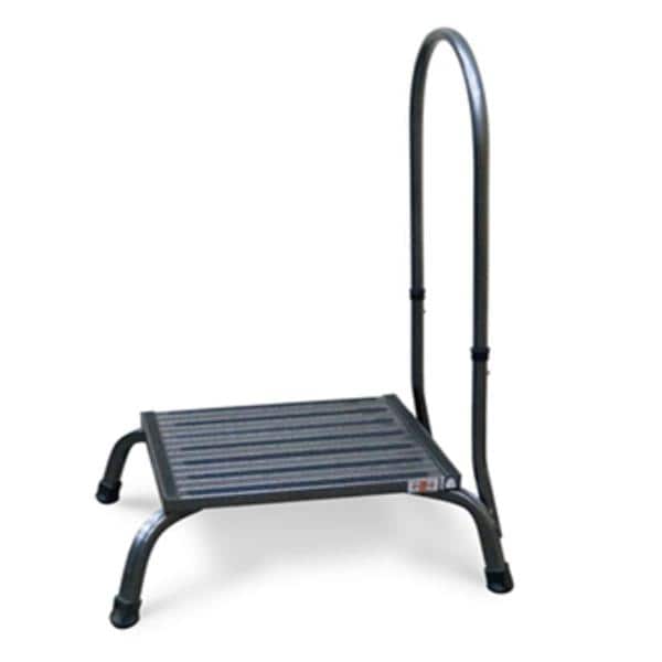 XL Safe-Step Step Stool Silver Tone Finish 4 Leg Ea