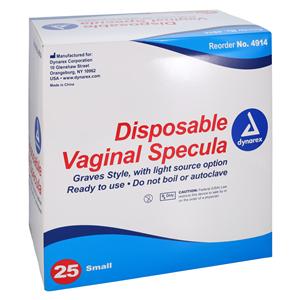 Vaginal Speculum Small Light Option 25/Bx, 4 BX/CA