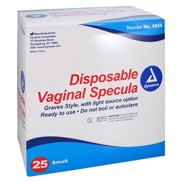 Vaginal Speculum Small Light Option 25/Bx, 4 BX/CA