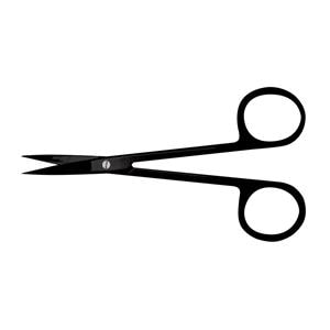 Iris Scissors Curved 4-1/2" Stainless Steel/Ceramic Coated Non-Sterile Rsbl Ea