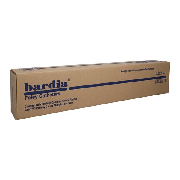 Bardia 2-Way Foley Catheter Medium Length Tip Slcn Elstmr Ct 16Fr 30cc