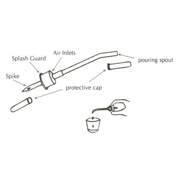 Vial Decanter Plastic White 50/Ca