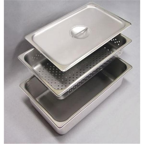 Sterilization Bath Set Tray Small 12-3/4"x10-1/2"x4" Stainless Steel Ea