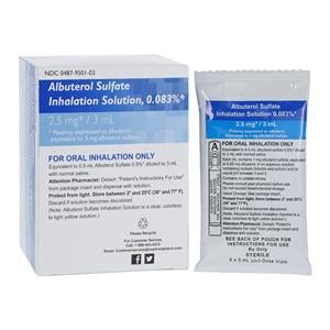 Albuterol Inhalation Solution 0.083% Vial 3mL 30/Package