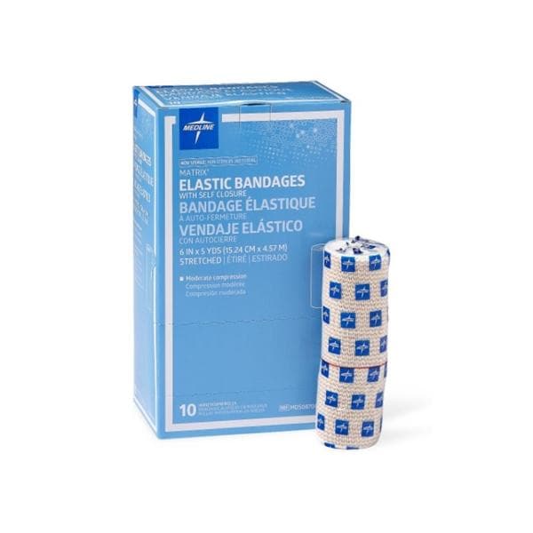 Matrix Stretch Bandage Elastic 6"x5yd White/Beige Non-Sterile Ea, 50 EA/CA