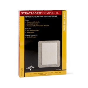 Stratasorb Composite Dressing 6x7-1/2" 4 Layer Non-Adherent Absorbent LF