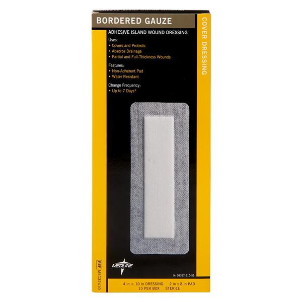 Cotton Island Dressing 10x4" Sterile Adhesive Not Made With Natural Rubber Latex, 15 EA/BX