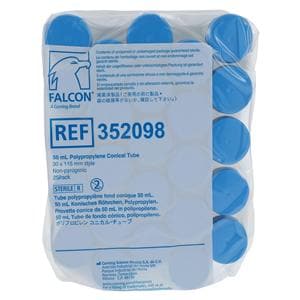 Falcon Centrifuge Tube Polypropylene 50mL 30x115mm Sterile 500/Ca