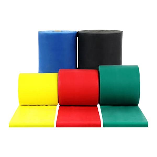 CanDo Exercise Band 50ydx5" Yellow/Red/Green/Blue/Black X-Light to X-Heavy