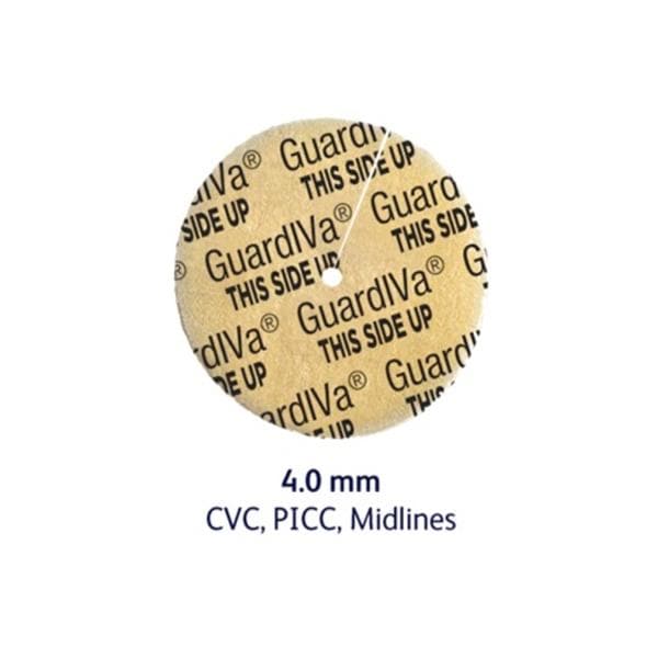 GuardIVa CHG Antmcrbl Hemostatic Dressing 1 Strl Dsk 4mm Adhs Nat