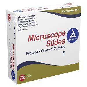 Frosted Microscope Slide 3x1" White 144/Ca