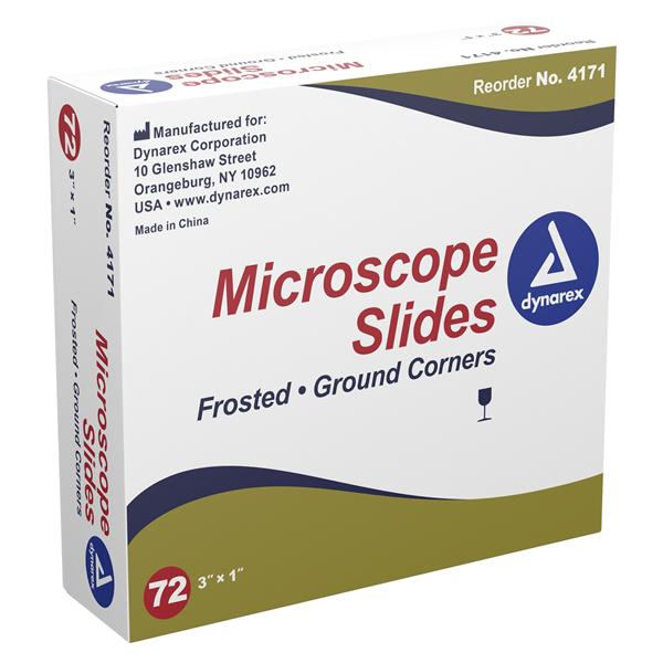 Frosted Microscope Slide 3x1" White 144/Ca