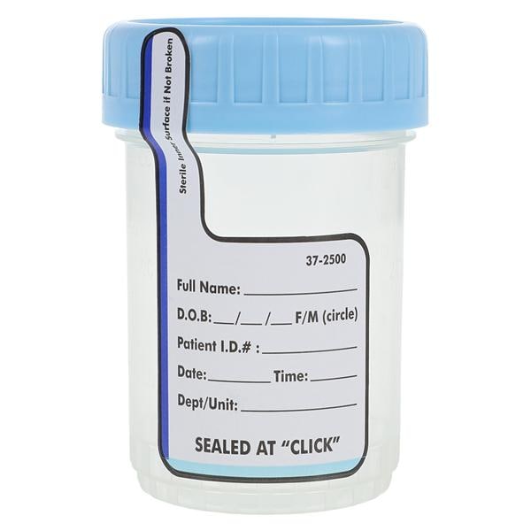 ClikSeal Specimen Container 90mL Silicone Sterile 400/Ca