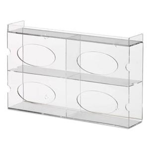 Acrylic Glove Box Holder Quad Ea