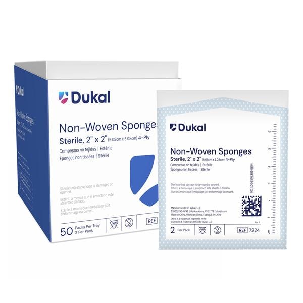 Clinisorb Rayon/Polyester Blend Gauze Sponge 2x2" 4 Ply Sterile Non-Woven LF, 30 PK/CA
