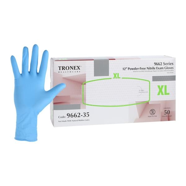 Nitrile Exam Gloves XLarge Light Blue NonSterile Henry Schein Medical