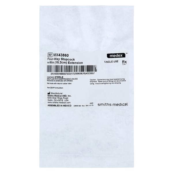 Medex 4-Way Stopcock Male Luer Lock 25/Ca