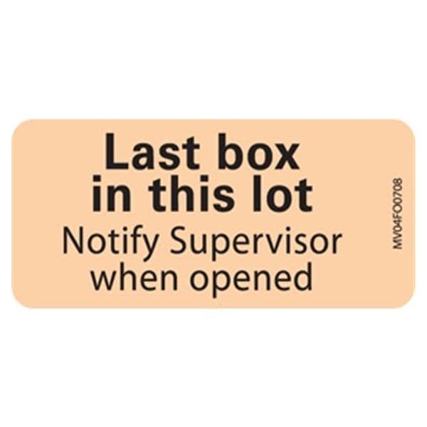 Lab Communication Label Paper Lst Bx in Lot Fluorescent Orange 2.25x7/8 1000/Pk