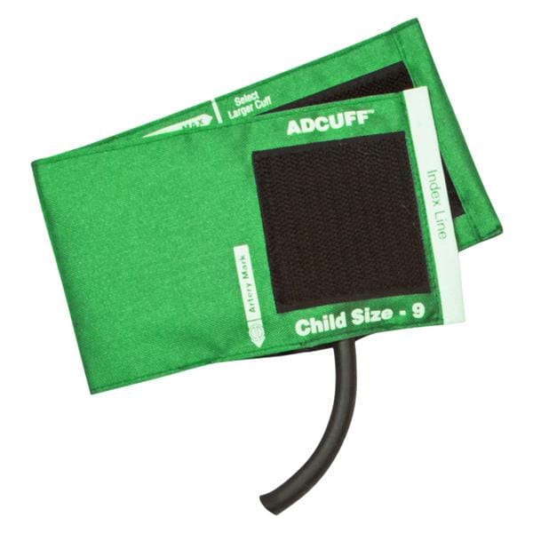 Adcuff Blood Pressure Cuff & Bladder Size 9 Grn LF For Palm Style Instruments Ea