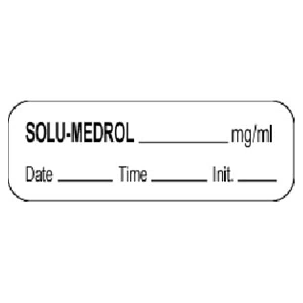 Anesthesia Label DTI Solu-Medrol mg/mL White 1-1/2x1/2" 1000/Rl