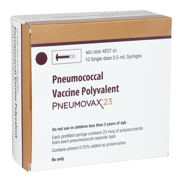 Pneumovax-23 Pneumococcal Injectable 25mcg PFS 0.5mL 10/Package
