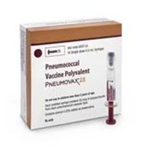 Pneumovax-23 Pneumococcal Injectable 25mcg PFS 0.5mL 10/Pk