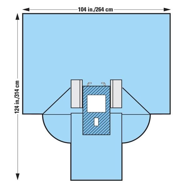 264x315cm Sterile Laproscopy/Lithotomy Drape Fenestrated