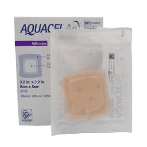 Aquacel Ag Hydrofiber Wound Dressing 3.25x3.25" Sterile Square Adhesive LF