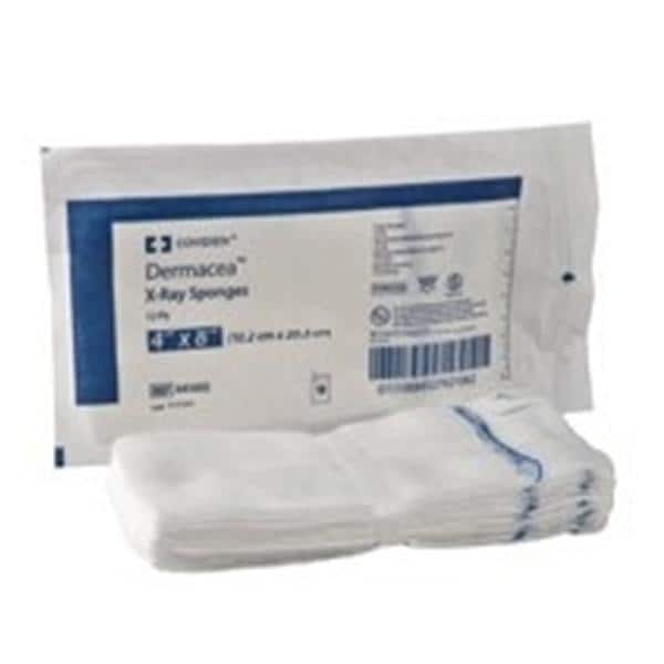 Dermacea 100% Cotton All Purpose Sponge 4x4" 16 Ply X-Ray Detectable LF