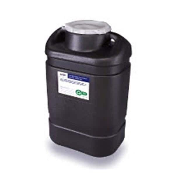 RCRA Hazardous Waste Container 5gal Black 10.5x18x18" Ld Perm Clsr Plstc 8/Ca