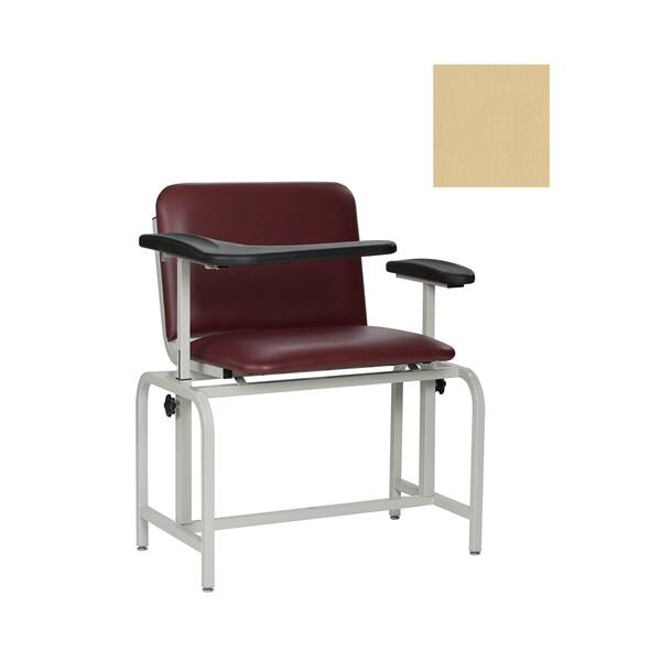 Blood Draw Chair Champagne Steel 450lb Capacity Ea