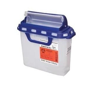 Recykleen Sharps Container 5.4qt Blue/White 12x12x4.8" Ld Plstc 20/Ca