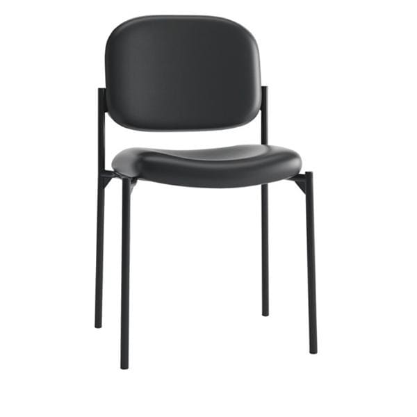 basyx by HON Leather Guest Chair Without Arms Black Ea