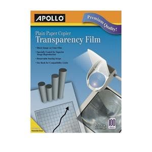 Transparency Film Black On Clear With Strip 100/Box 100/Bx