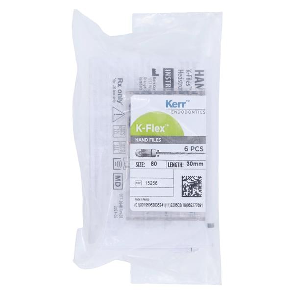 K-Flex Files Hand Flex File 30 mm Size 80 Stainless Steel Black 6/Bx