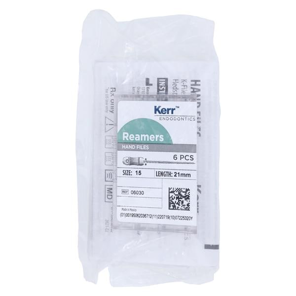 Stainless Steel Hand Reamers with Plastic Handles, 21 mm, # 15, White, 6/Pk, 06030 thumbnail 2