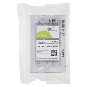 K-Flex Files Hand Flex File 30 mm Size 40 Stainless Steel Black 6/Bx