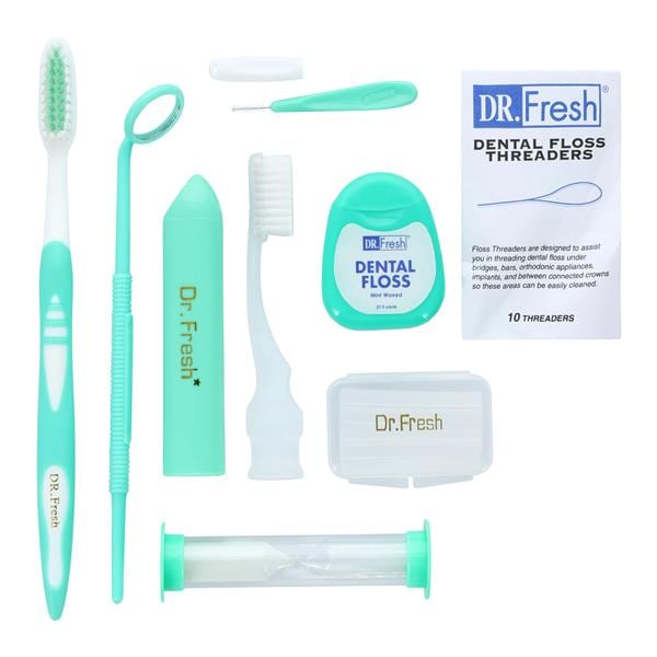 Dr Fresh Orthodontic Toothbrush Patient Kit Full Head Ea