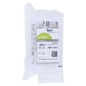 K-Flex Files Hand Flex File 30 mm Size 50 Stainless Steel Yellow 6/Bx