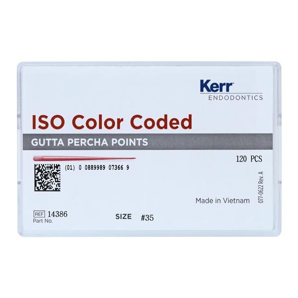 Standardized Gutta Percha Points, Vials, 0.02 Taper, # 35, Green, 120/Pk, 14386 product image