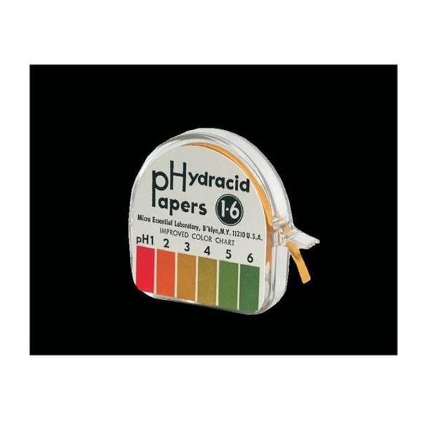 Hydrion pH Test Strip 1-6 Range Ea