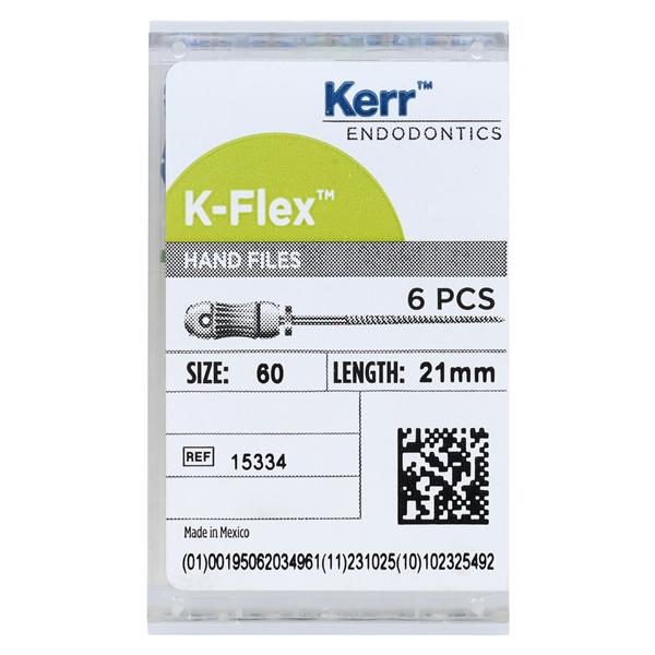 K-Flex Files Hand Flex File 21 mm Size 60 Stainless Steel Blue 0.02 6/Bx