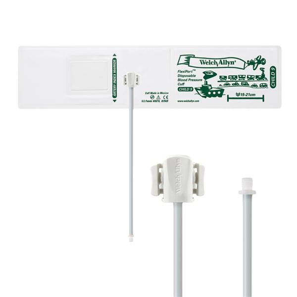 FlexiPort Blood Pressure Cuff Size 9 Wht/Grn LF 20/Pk