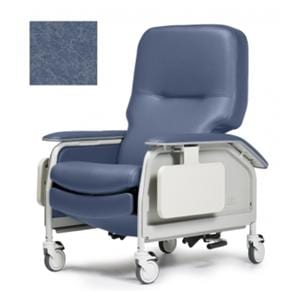 Lumex Deluxe Clinical Care Clinical Recliner Vinyl 350lb Capacity Steel Blue Ea