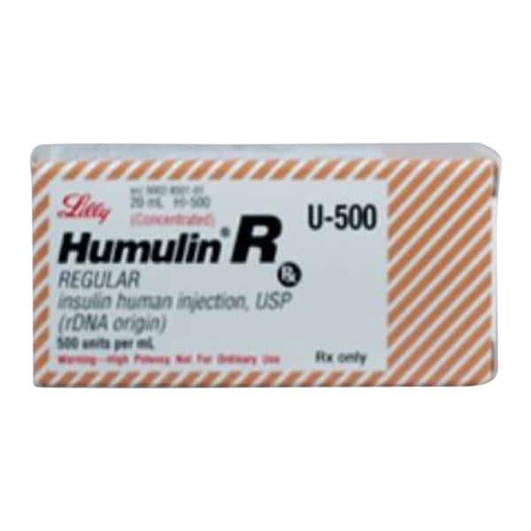 Humulin R Injection 500U/mL MDV 20mL Each