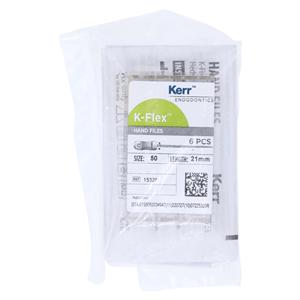 K-Flex Files Hand Flex File 21 mm Size 50 Stainless Steel Yellow 0.02 6/Bx