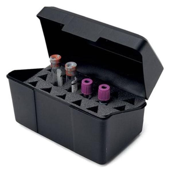 Phlebotomy Box 6-3/4x4x4-3/4" 36 Place Black Ea